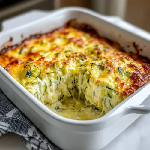 Cheesy Shredded Zucchini Casserole