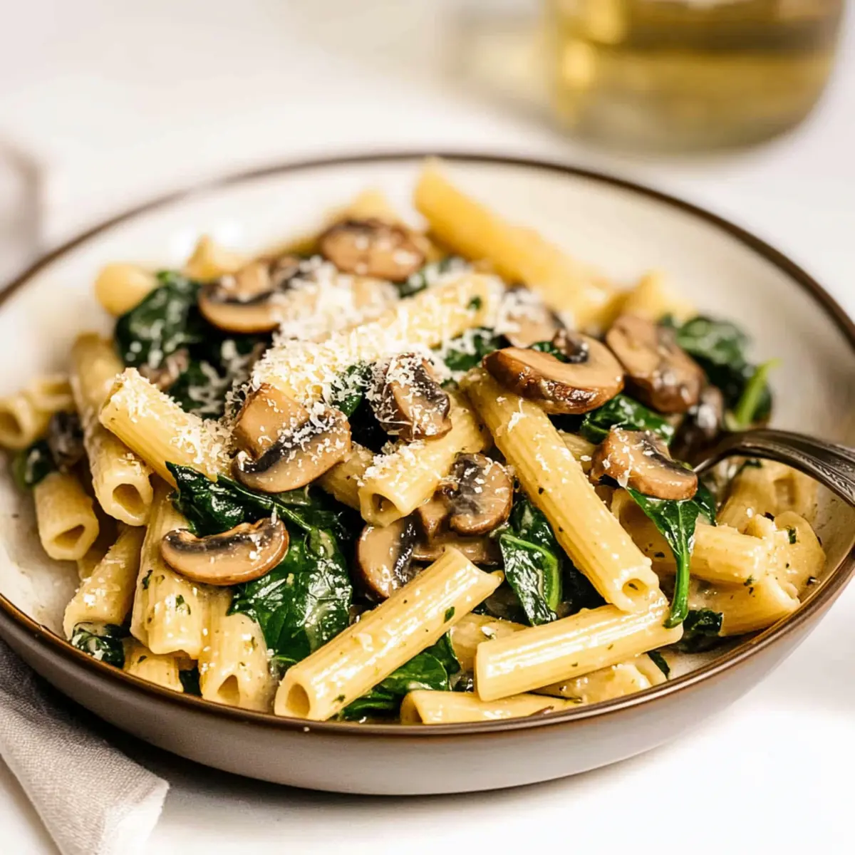 Spinach Mushroom Pasta