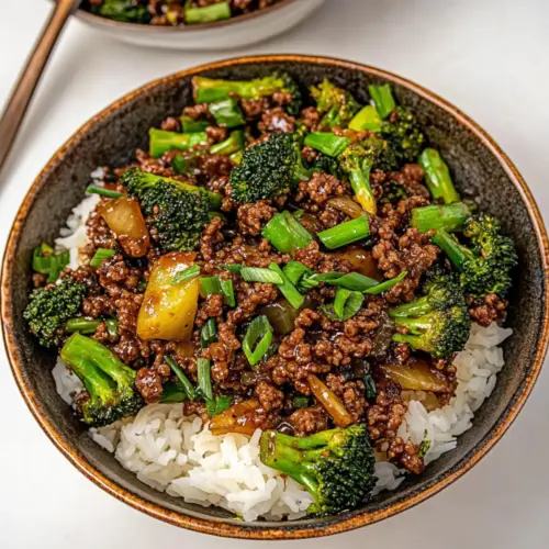 Crispy Ground Beef and Baby Broccoli Power Bowls