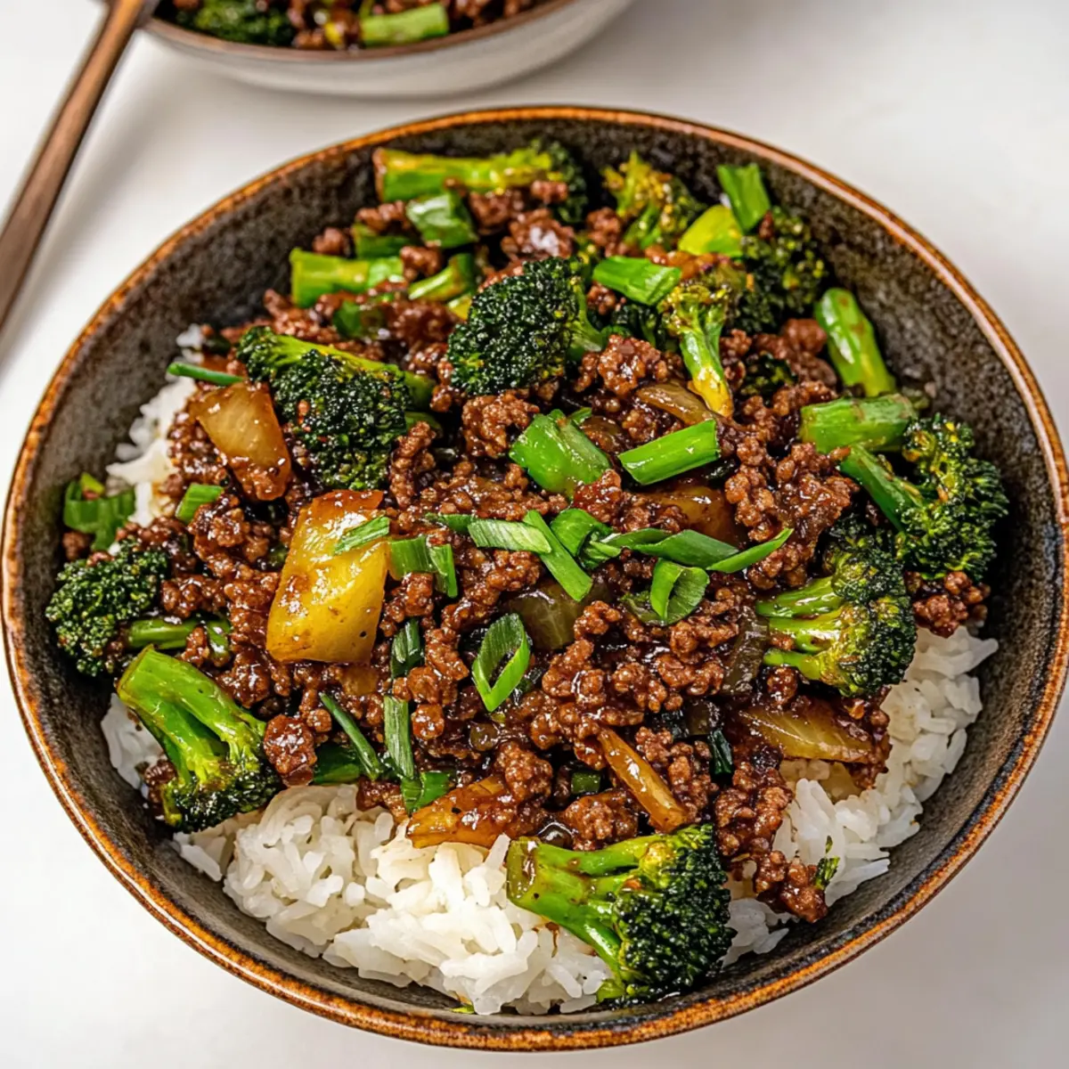 Crispy Ground Beef and Baby Broccoli Power Bowls