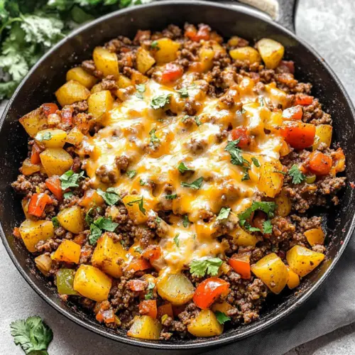 Mexican Ground Beef and Potato Skillet