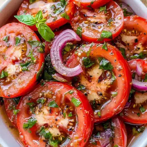 Rachel’s FAVORITE Marinated Tomatoes