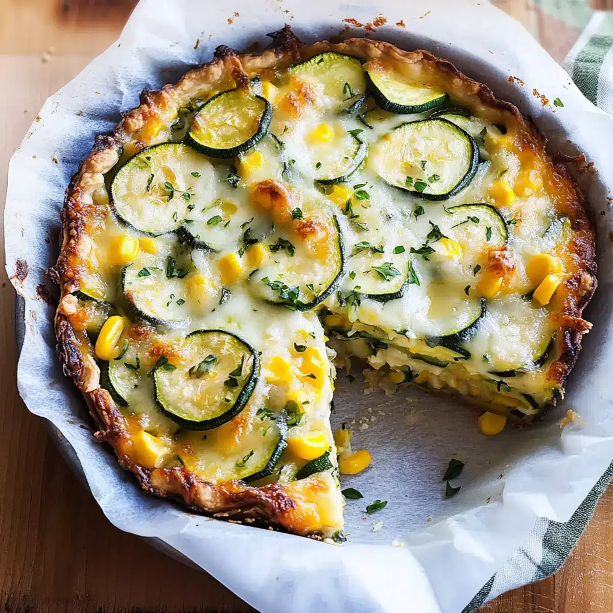Sweet Corn and Zucchini Pie