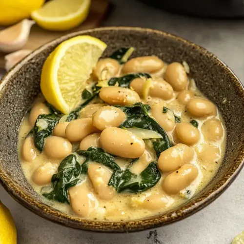 Creamy Lemon Garlic Butter Beans