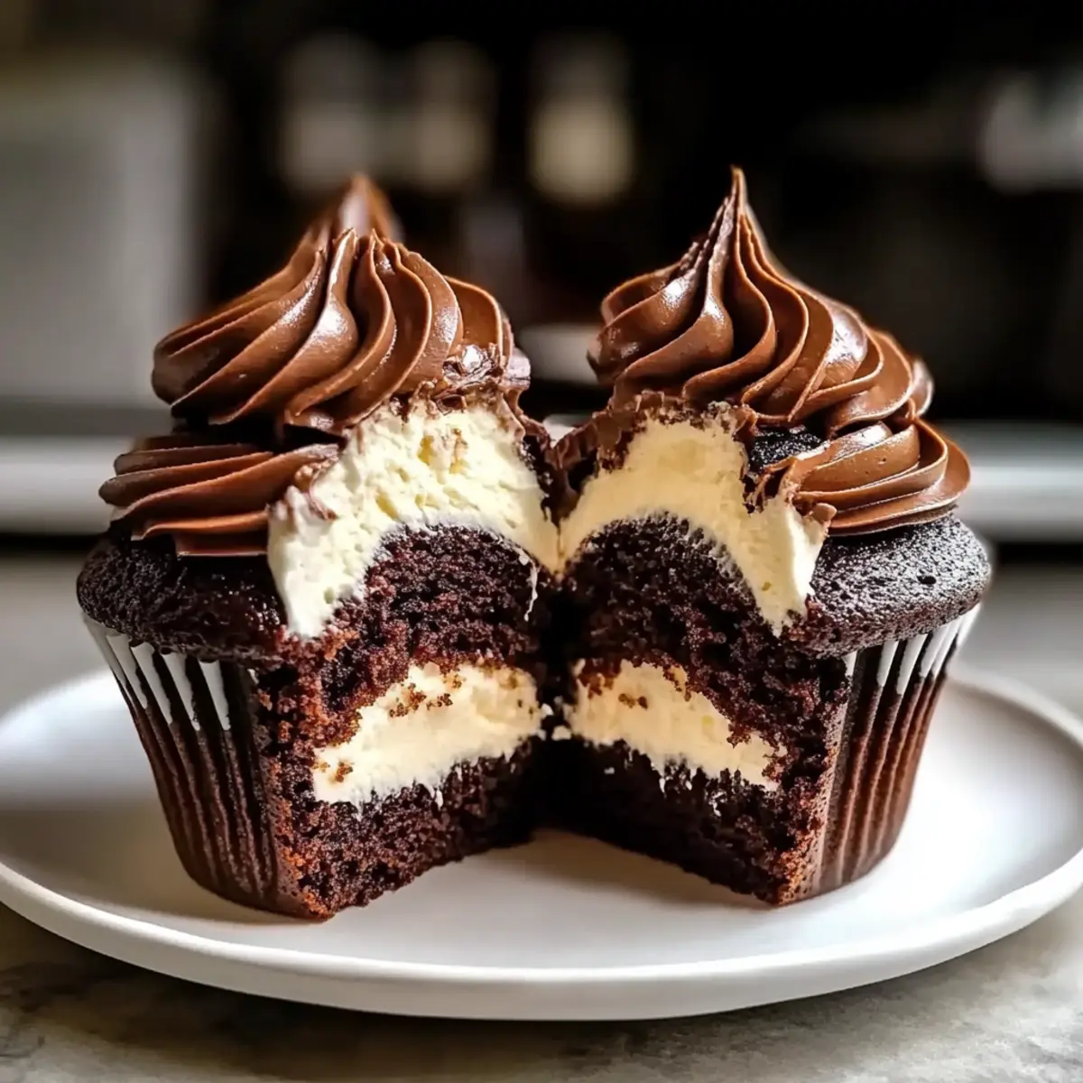 Chocolate Coffee Cream Cupcakes