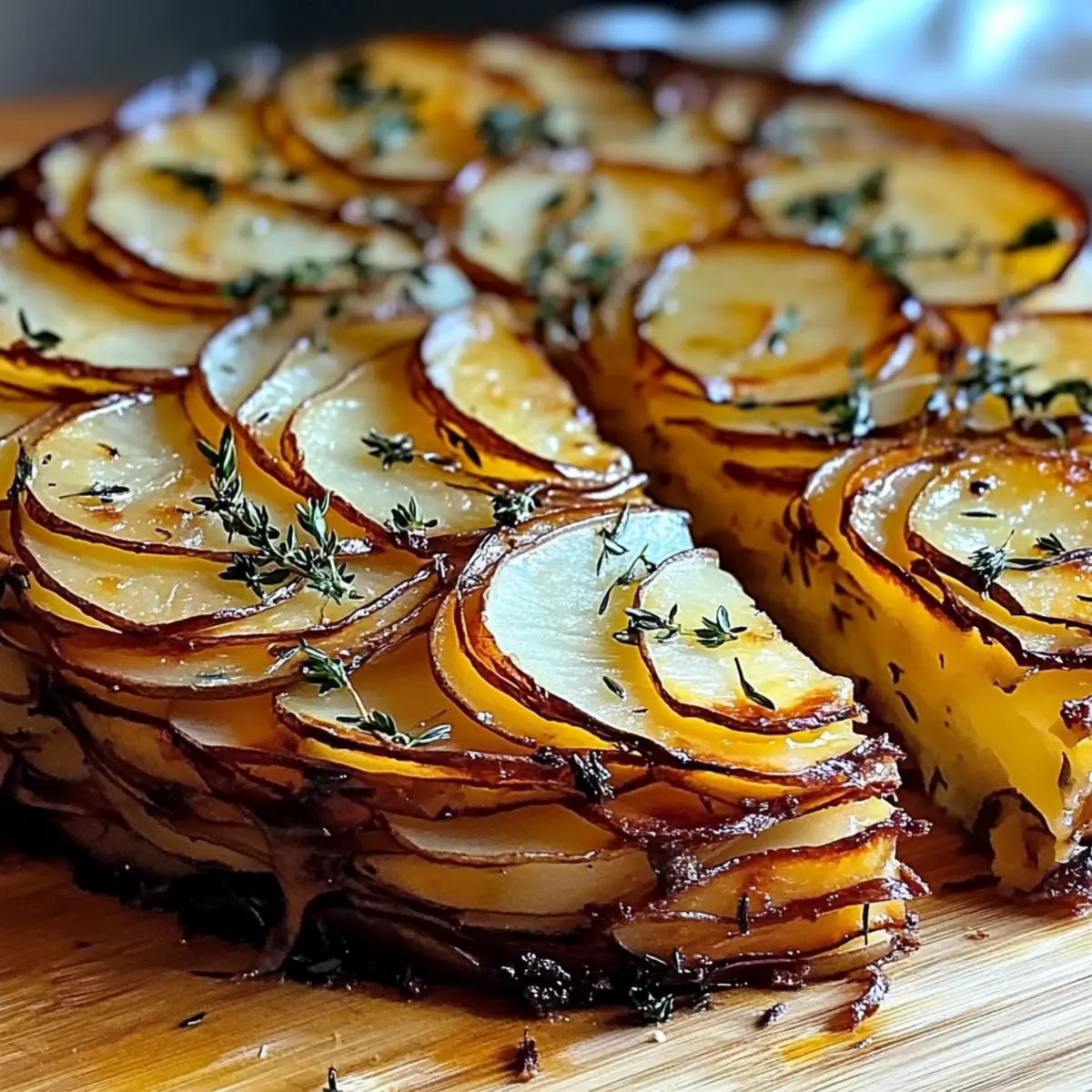 Crispy Balsamic-Thyme Potato Torte