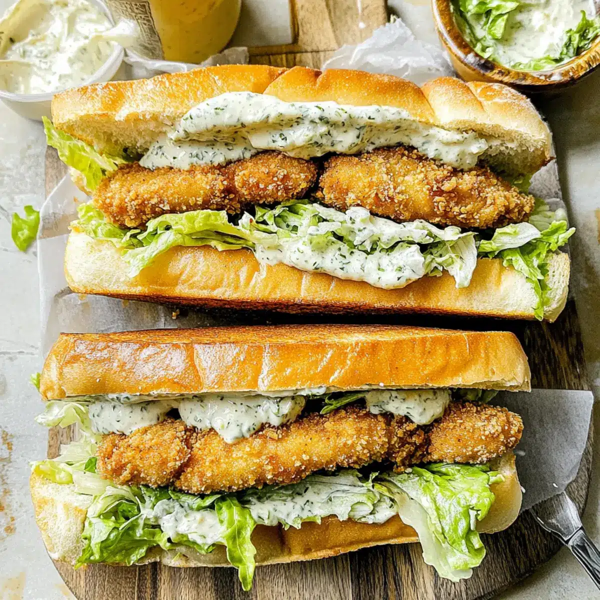 Chicken Caesar Sandwiches