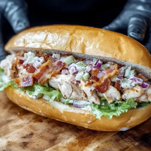 Chopped Chicken Bacon Ranch Sandwich