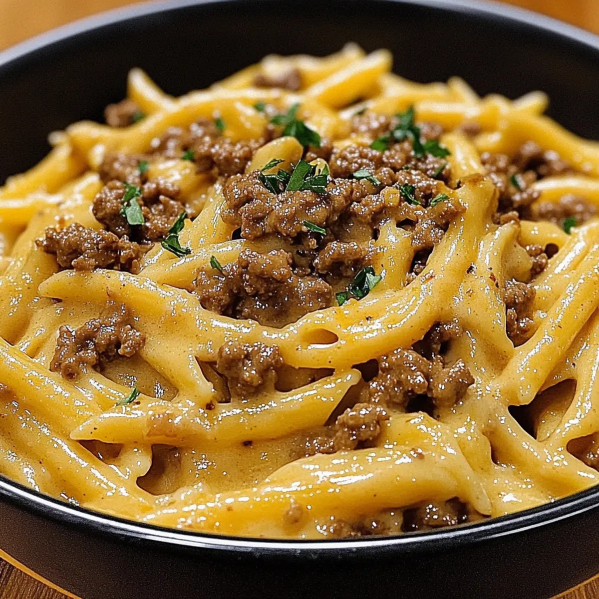 Beef and Garlic Butter Pasta