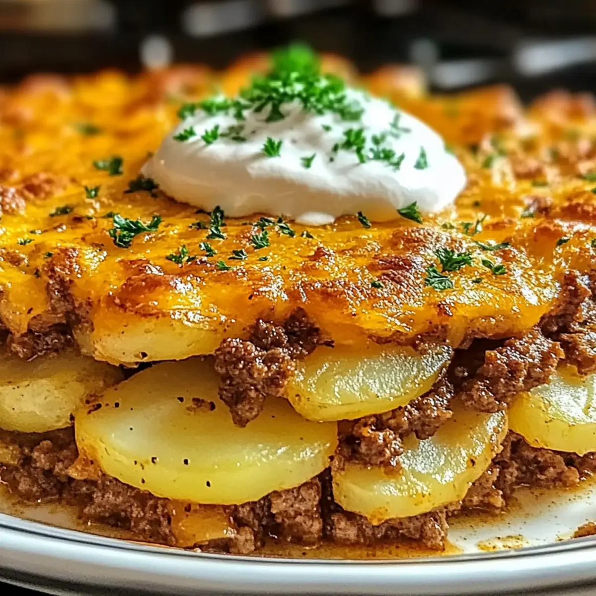 Loaded Beef and Potato Bake