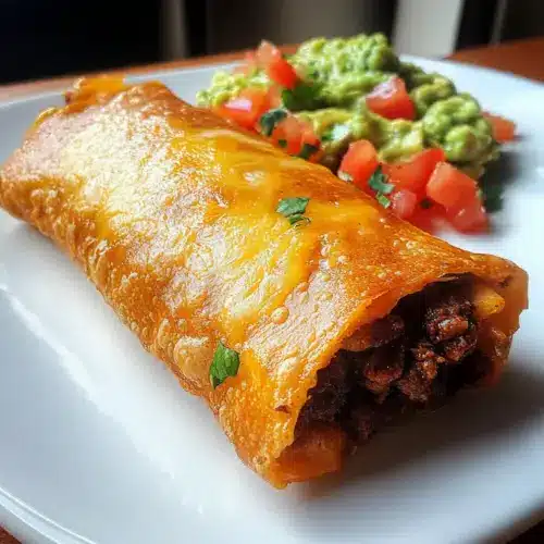 Crispy Beef & Cheese Chimichangas