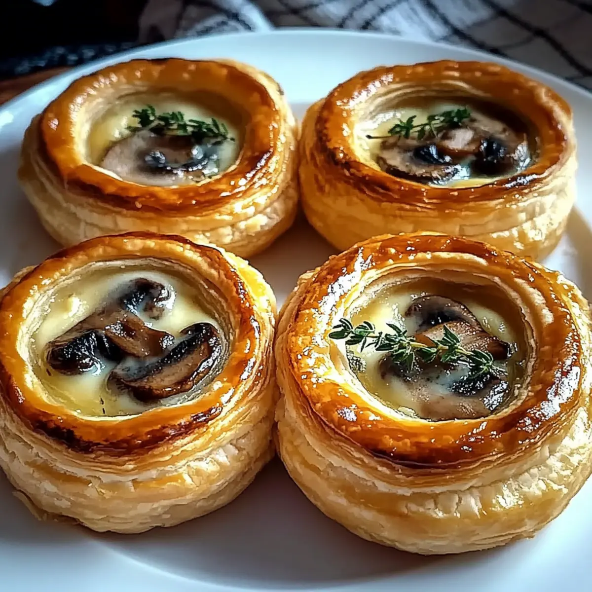 Mini Mushroom and Gruyère Pot Pies