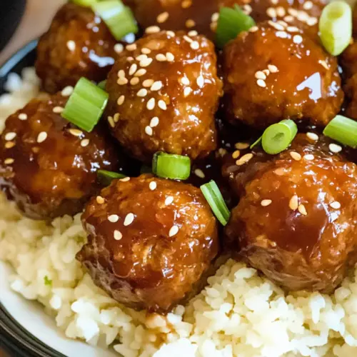 sticky Asian glazed meatballs