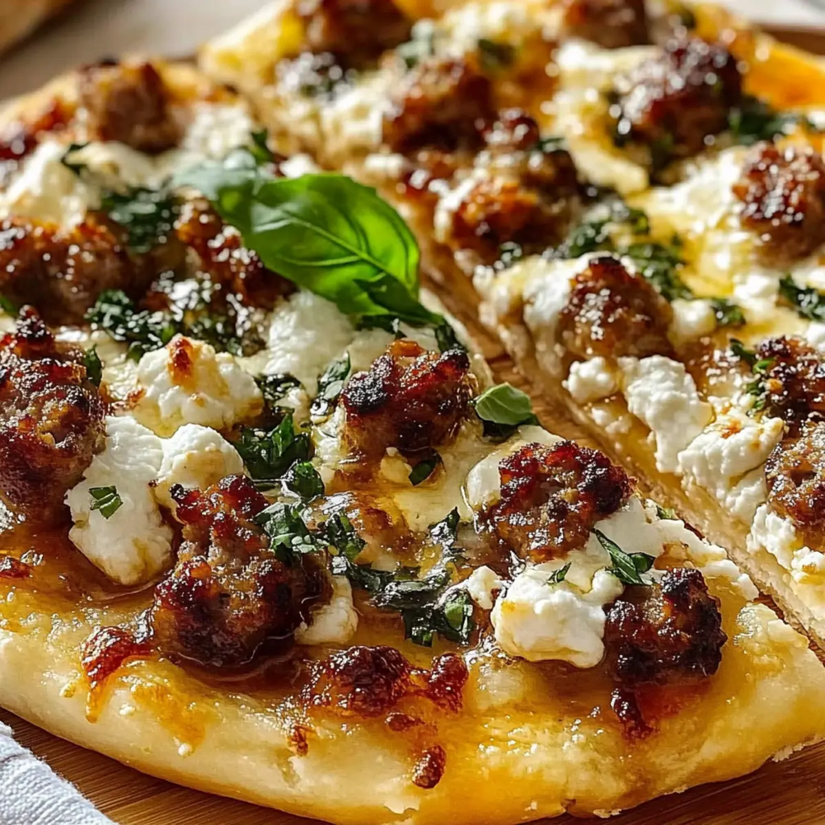Hot Honey Ricotta Sausage Flatbread