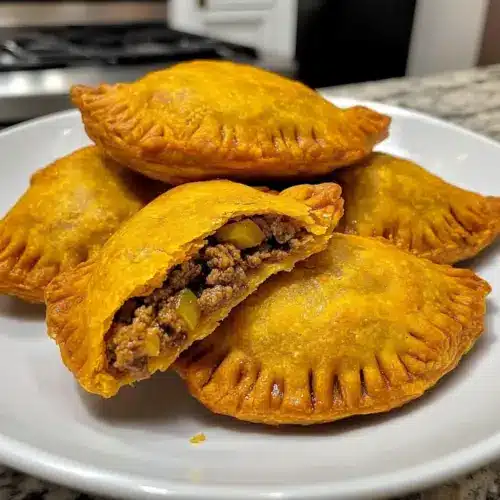 Jamaican Spicy Beef Patties with Flaky Pastry