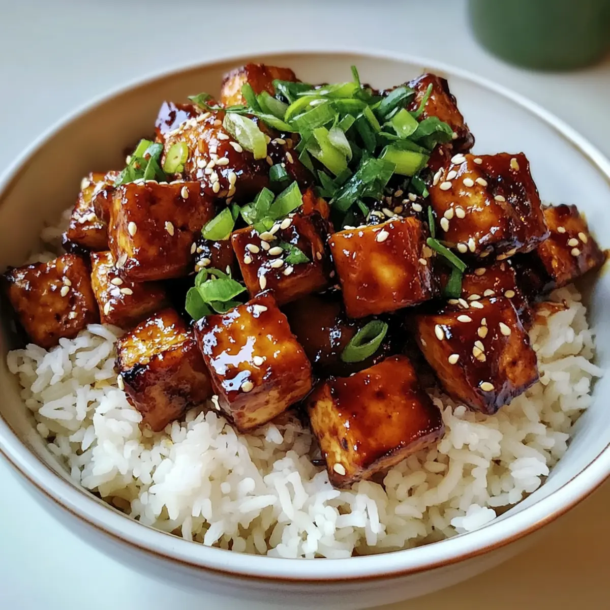 Crispy Honey Garlic Tofu