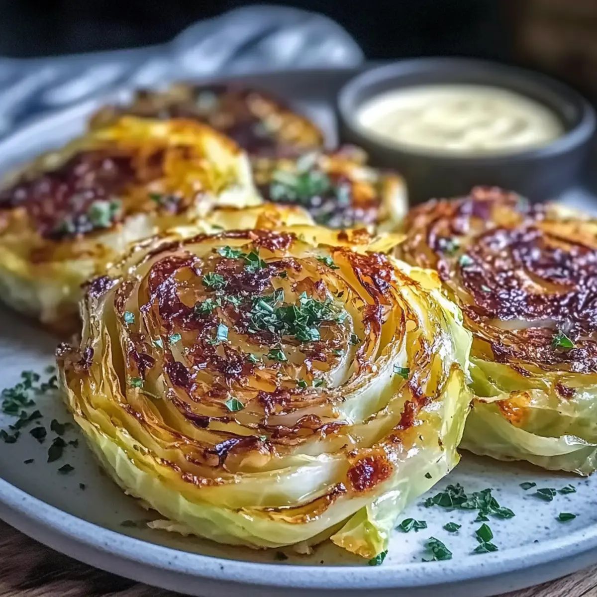 Garlic Oven Roasted Cabbage Steaks