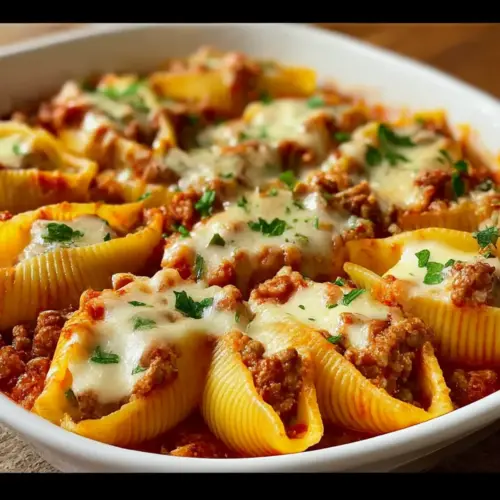 Stuffed Pasta Shells with Ground Beef