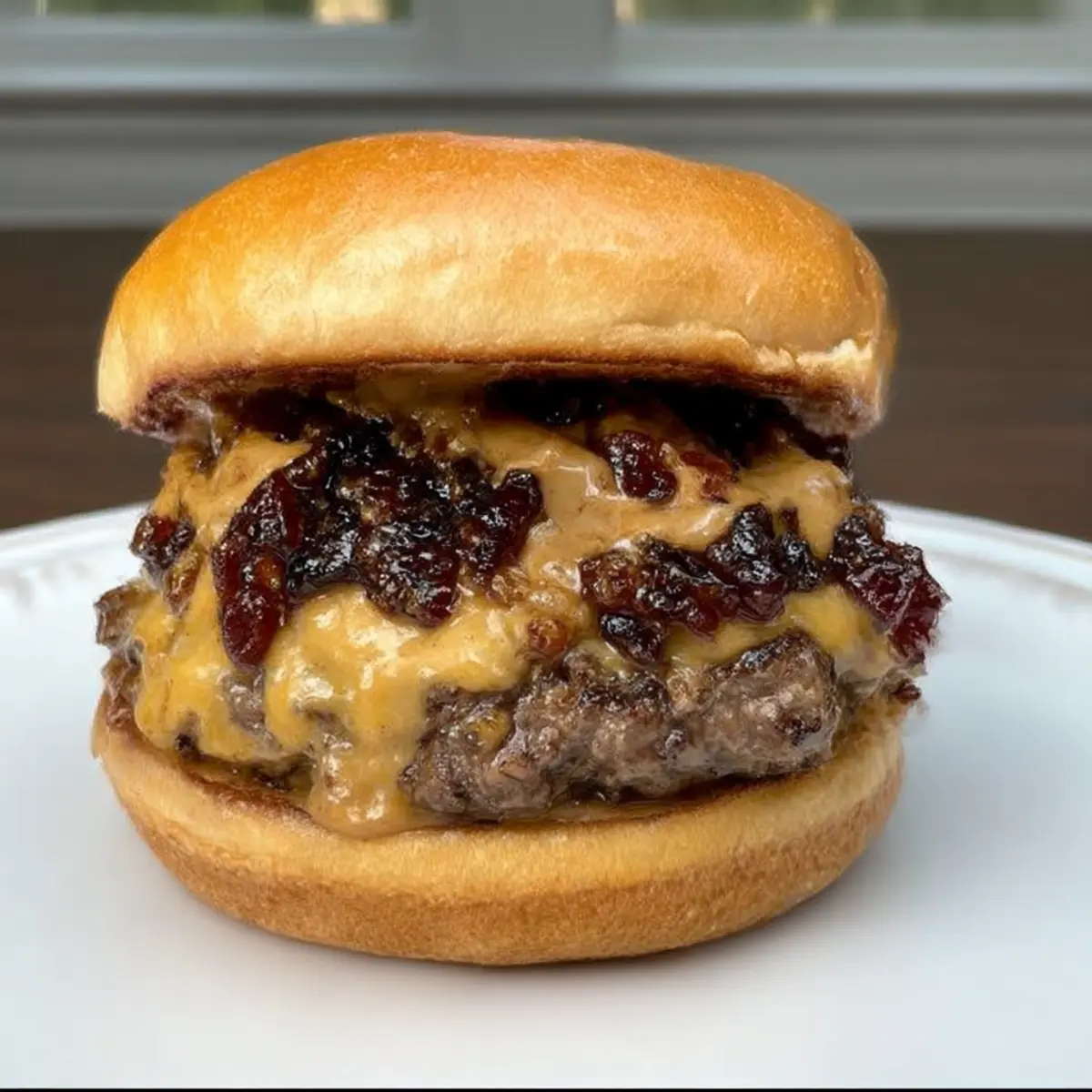 Peanut Butter Bacon Jam Burger